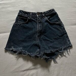 Denim Frayed Hem Women Shorts
